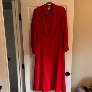 a new day Vibrant Red Long Sleeve Dress